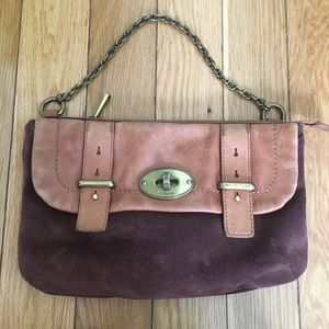 Leather crossbody convertible bag